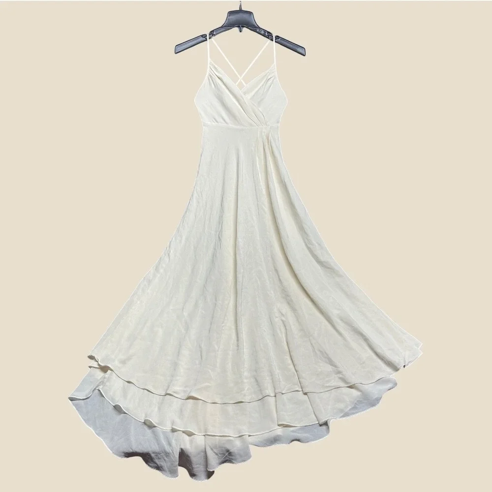 Ivory Silk Wedding Dress Train Editorial Elegant Simple Chic Clean J Crew Luxury
